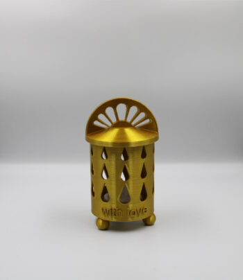 LED Deko-Laterne Tropfen gold